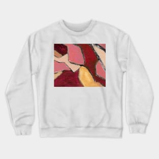 Artwork Oil Painting 2c48 Winery Daylily Pink Crewneck Sweatshirt